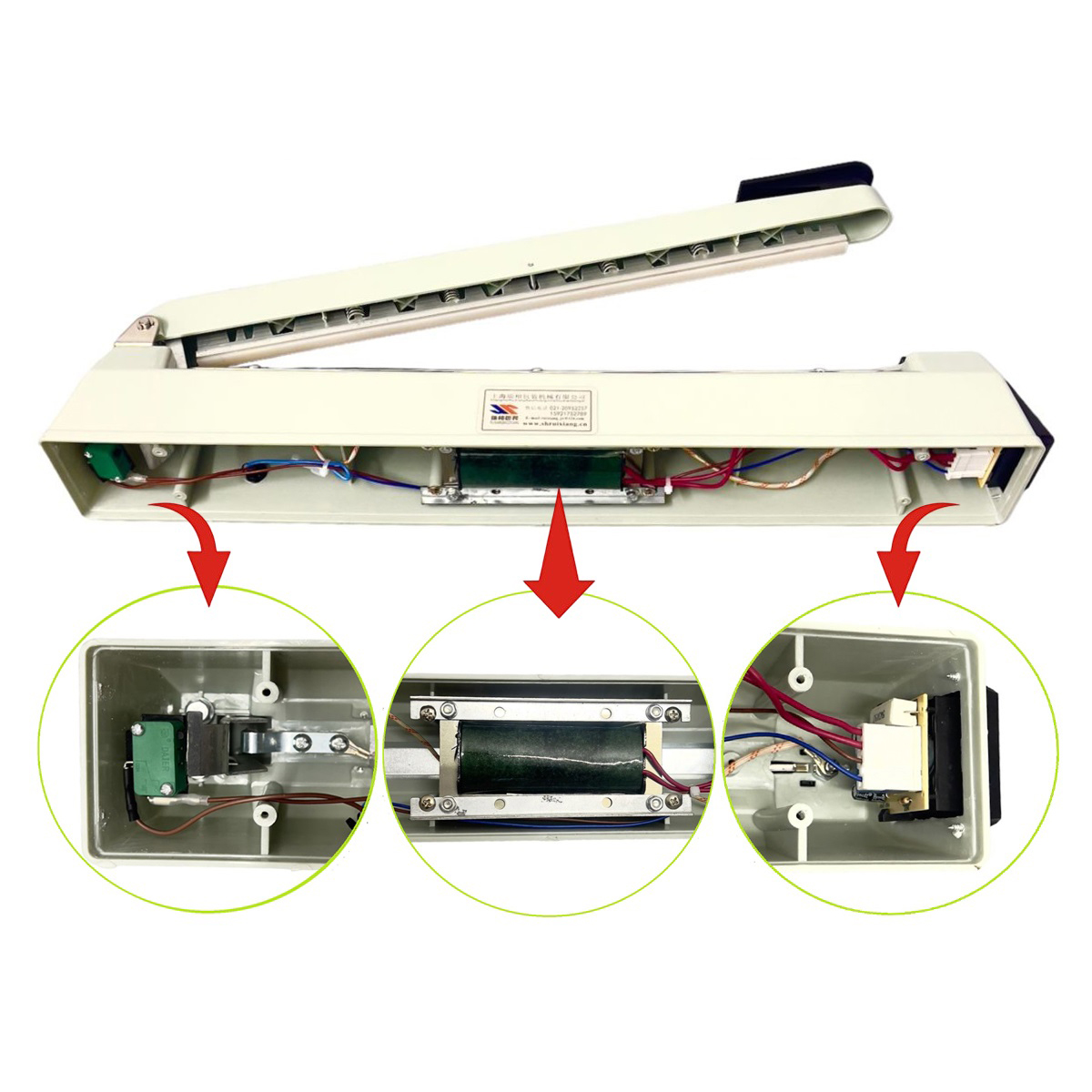 Máy ép miệng túi 400x3mm vỏ nhựa ABS