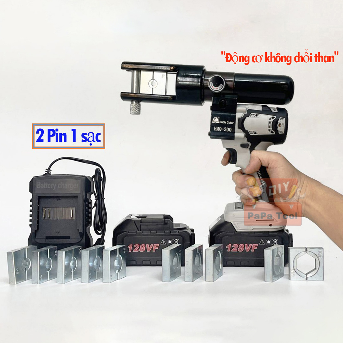 Kìm ép cos thủy lực dùng Pin HMQ-300
