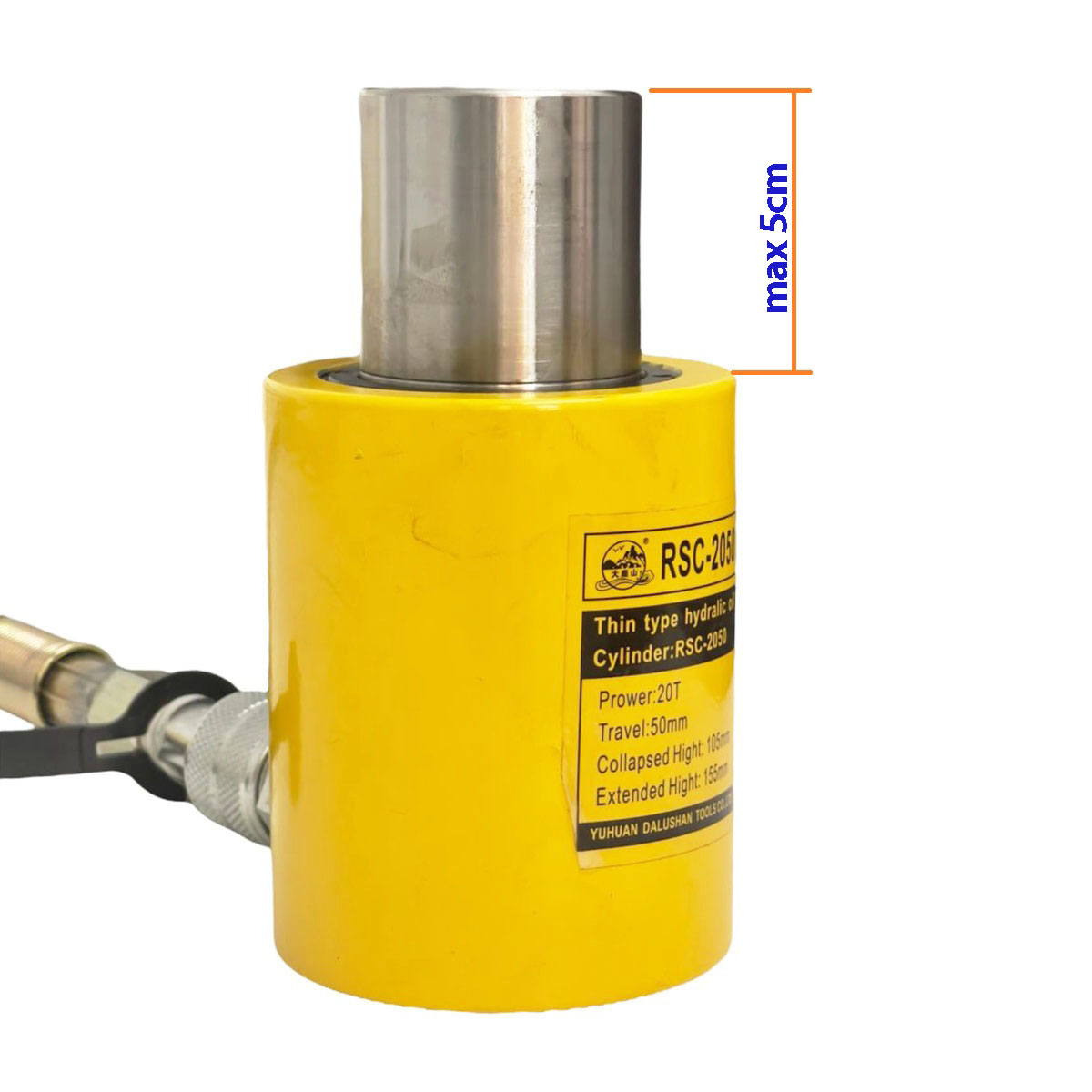 Kích thủy lực 1 chiều 20 tấn hành trình 50mm dalushan RSC-2050