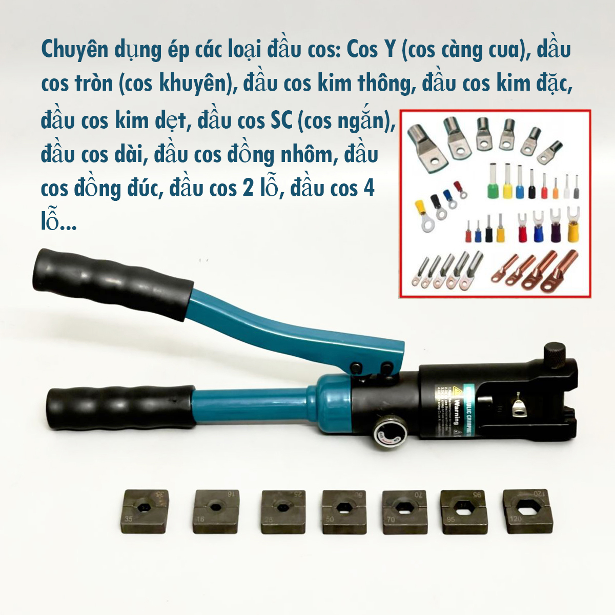 Kìm ép cos thủy lực Qiati YQK-120