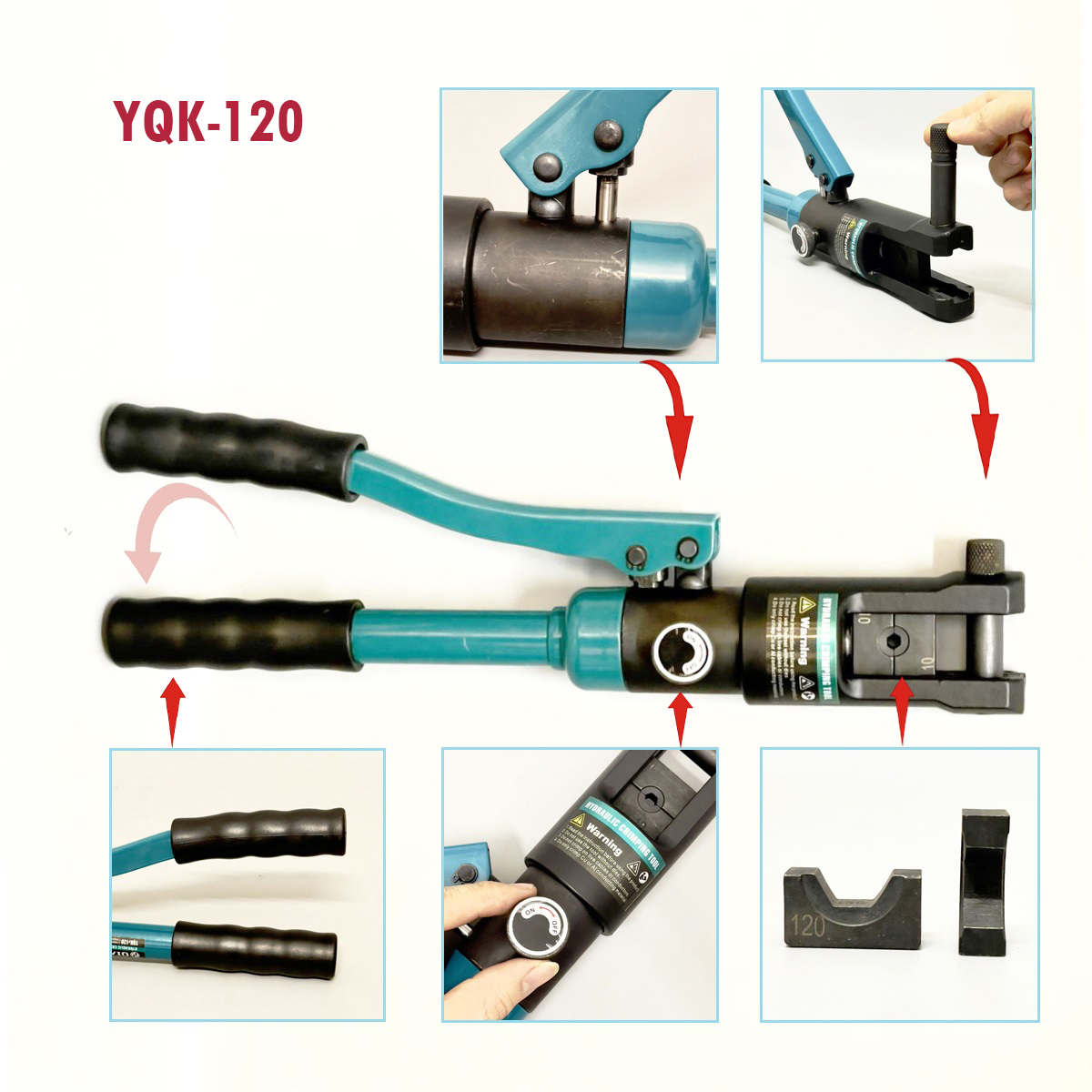 Kìm ép cos thủy lực Qiati YQK-120