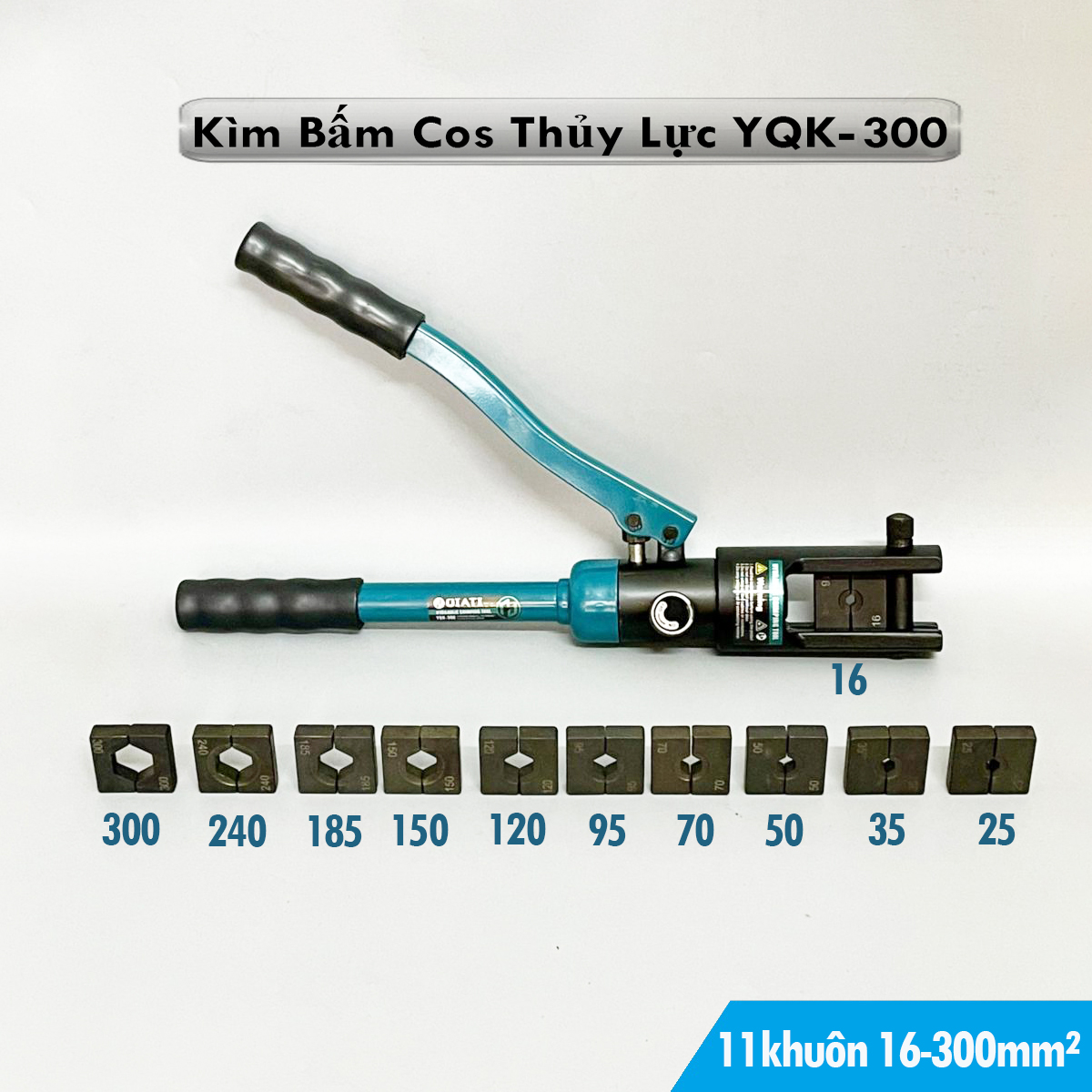 Kìm bấm cos thủy lực Qiati YQK-300